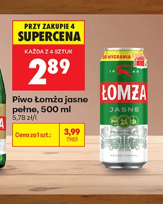 Piwo Łomża promocja w Biedronka