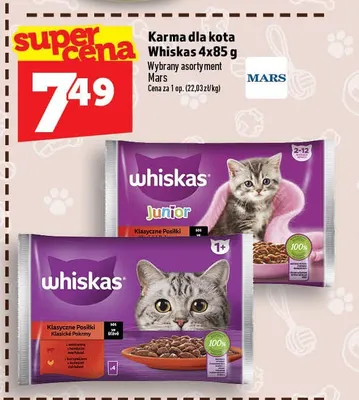 Karma dla kota Whiskas Klasyczne Posiłki 4-pak promocja w TOPAZ