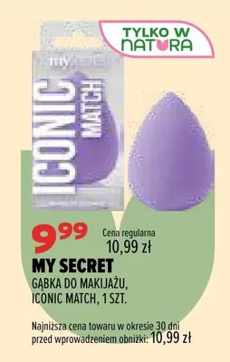 Gąbka do makijażu Iconic Match My Secret promocja w Drogerie Natura