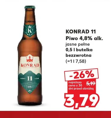 Piwo Konrad 11 4,8% promocja w Kaufland