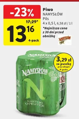 Piwo Pils promocja w Intermarche