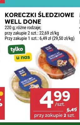 Koreczki śledziowe Well Done promocja w Stokrotka