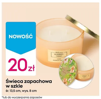 Świeca zapachowa w szkle śr.13,5cm wys.8cm promocja w Pepco