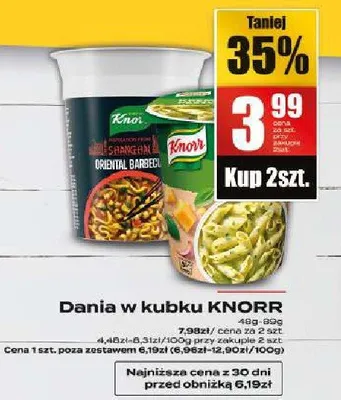 Dania w kubku Knorr Oriental Barbecue promocja w Supeco