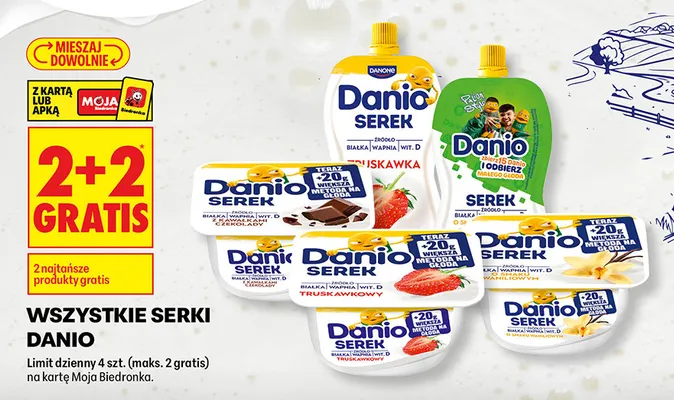 Serek truskawkowy Danio promocja w Biedronka