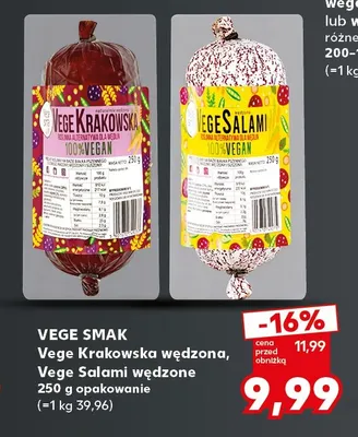 Vege Salami wędzone Vege Smak promocja w Kaufland