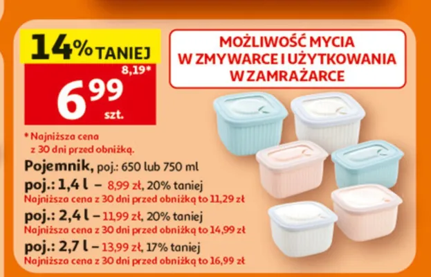 Pojemnik 750 ml promocja w Auchan