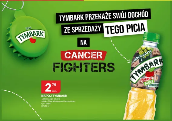 Napój Tymbark Łatwogang o smaku Jabłko-Białe Winogrono-Kaktus-Aloes 0,5l promocja w Chorten