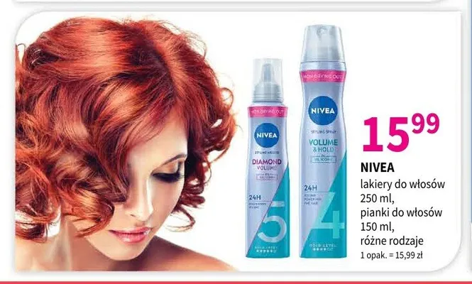 Lakier do włosów Nivea Volume & Hold promocja w Drogerie Polskie