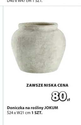 Doniczka na rośliny Jokum promocja w Jysk