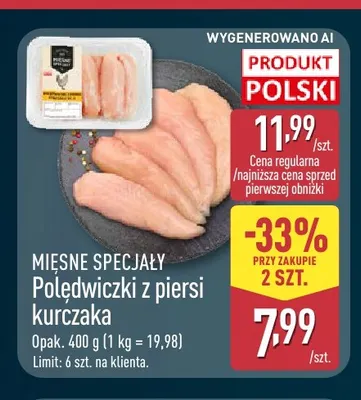 Polędwiczki z piersi kurczaka Mięsne Specjały promocja w Aldi