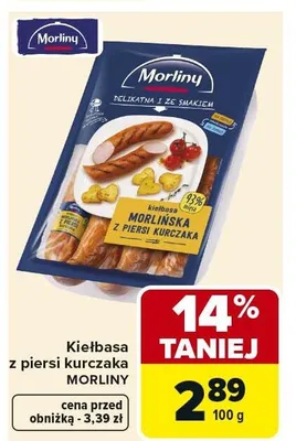 Kiełbasa z piersi kurczaka promocja w Carrefour Market