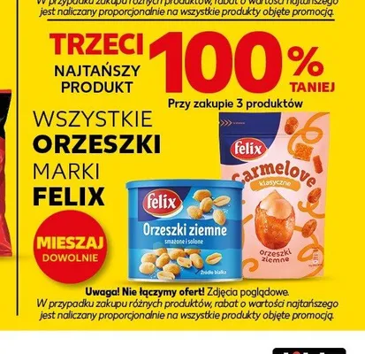Orzeszki ziemne Felix Carmelove promocja w Kaufland
