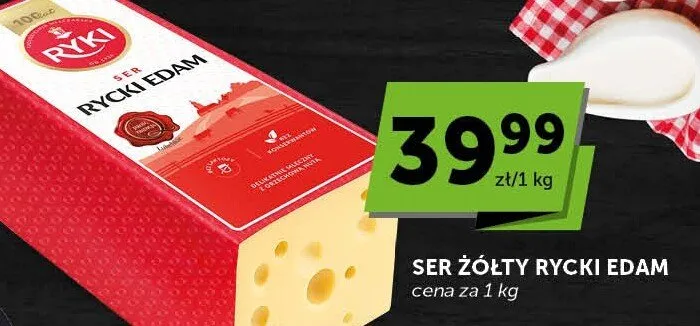 Ser żółty Rycki Edam Ryki promocja w Groszek