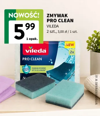 Zmywak Vileda Pro Clean 2-pak promocja w Intermarche