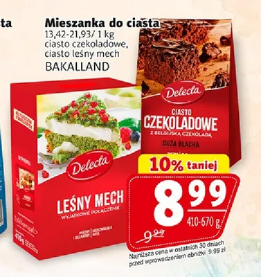 Mieszanka do ciasta ciasto czekoladowe Delecta promocja w Prim Market