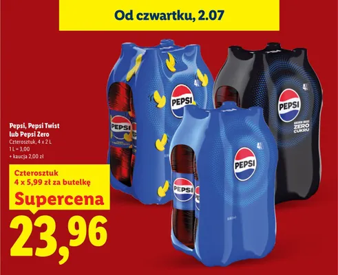 Napój gazowany Pepsi 4-pak promocja w Lidl