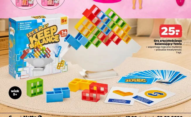 Gra zręcznościowa Balansujący Tetris promocja w Netto