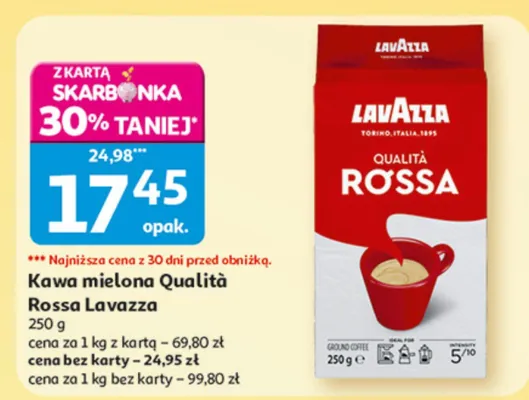 Kawa mielona Qualità Rossa promocja w Auchan