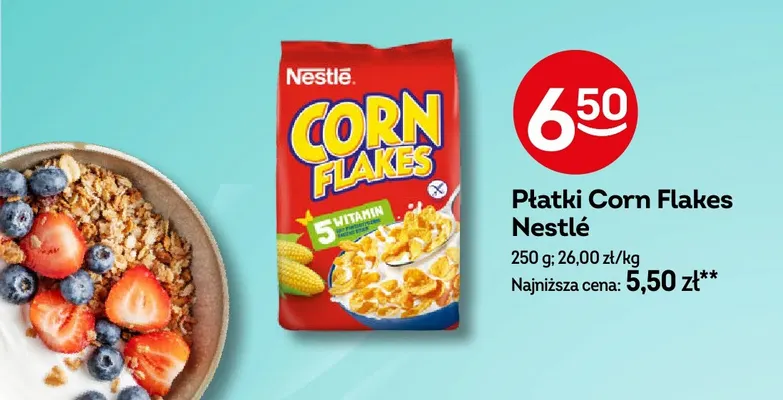 Płatki Corn Flakes Nestlé promocja w Żabka