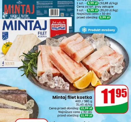 Mintaj filet kostka Abramczyk promocja w Dino