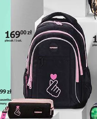 Plecak Backup czarny z różowym wzorem promocja w Empik