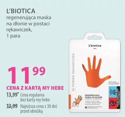 Regenerująca maska na dłonie w postaci rękawiczek promocja w Hebe