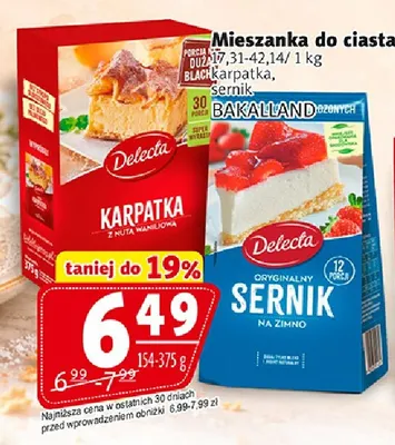 Mieszanka do ciasta sernik Delecta promocja w Prim Market