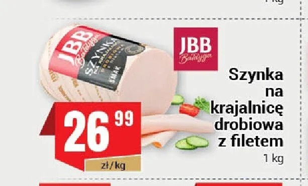 Szynka na krajalnicę drobiowa z filetem JBB Bałdyga promocja w Premium Nasz Sklep