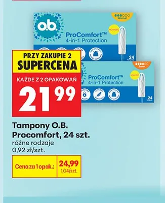 Tampony o.b. ProComfort Normal promocja w Biedronka