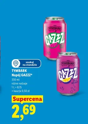 Napój gazowany Tymbark Gazzz Arbuz promocja w Lidl