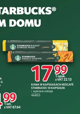 Kawa w kapsułkach Nescafé Starbucks Blonde Espresso Roast promocja w Selgros