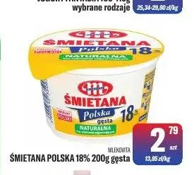 Śmietana Polska 18% gęsta Mlekovita promocja w Tomi Markt