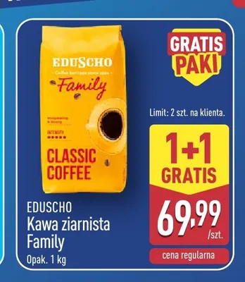 Kawa ziarnista Eduscho Family promocja w Aldi