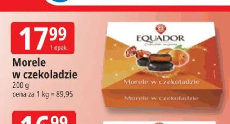 Morele w czekoladzie Equador promocja w Leclerc
