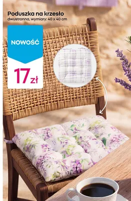 Poduszka na krzesło dwustronna 40x40 cm promocja w Pepco