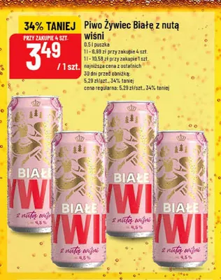 Piwo Żywiec Białe z nutą wiśni promocja w POLOmarket