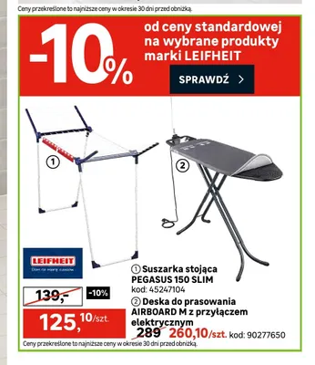 Deska do prasowania Leifheit Airboard M z przyłączem elektrycznym promocja w Leroy Merlin