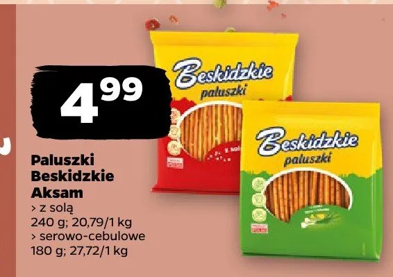 Paluszki beskidzkie z solą promocja w Netto