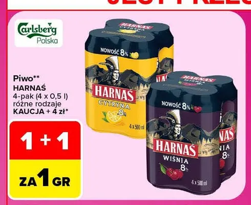 Piwo Harnaś Cytryna 4-pak promocja w Carrefour