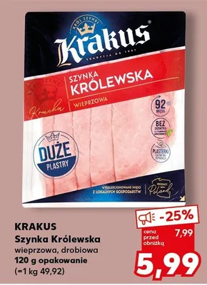 Szynka Królewska wieprzowa, drobiowa promocja w Kaufland