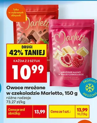 Mrożone truskawki w czekoladzie Marletto promocja w Biedronka