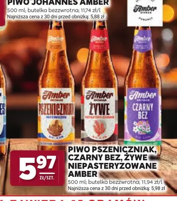Piwo Czarny Bez Amber promocja w Stokrotka