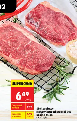 Stek wołowy z antrykotu  promocja w Biedronka
