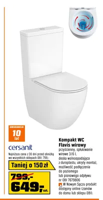 Kompakt Wc Flavis wirowy Cersanit promocja w OBI