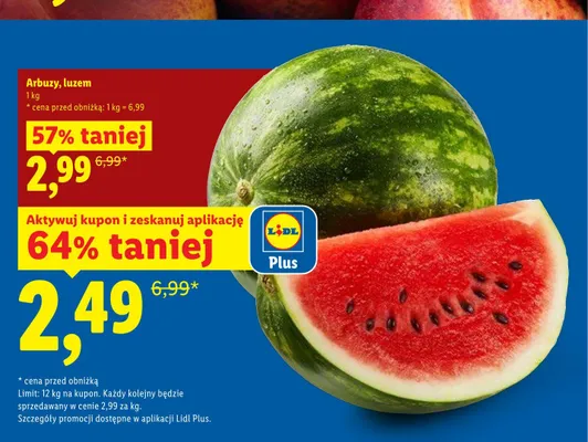 Arbuzy luzem promocja w Lidl