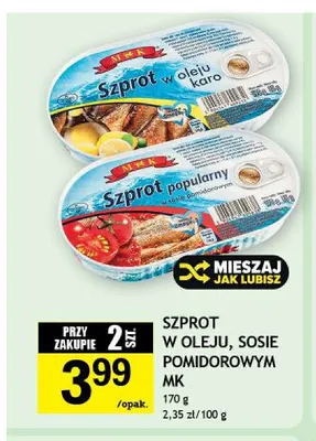 Szprot w sosie pomidorowym MK promocja w Gram Market