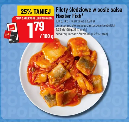 Filety śledziowe w sosie salsa Master Fish promocja w POLOmarket
