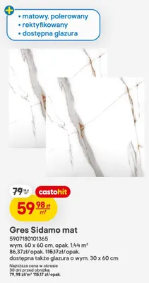 Gres Sidamo mat 60x60cm promocja w Castorama