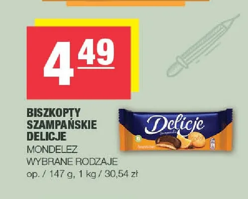 Biszkopty szampańskie Delicje promocja w SPAR